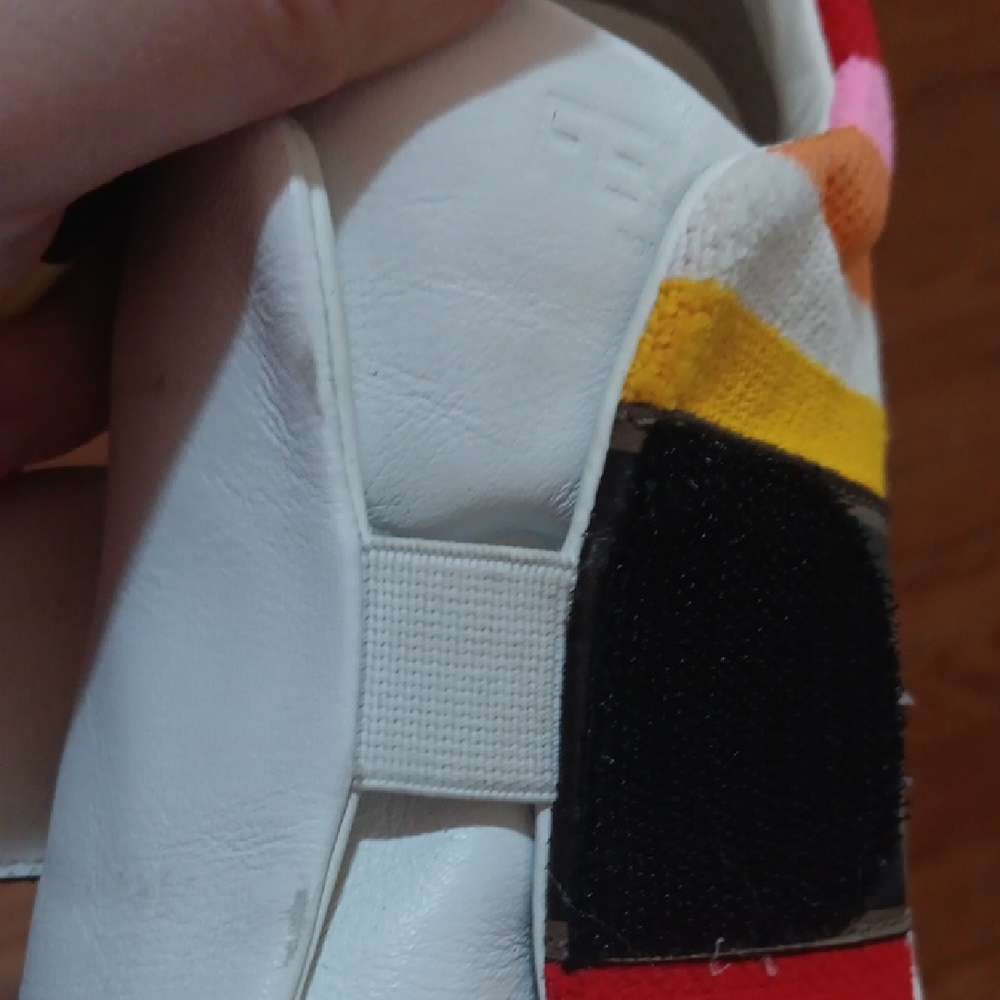Fendi Kids White Sneakers with Multicolor Stripes - Picture 3 of 7
